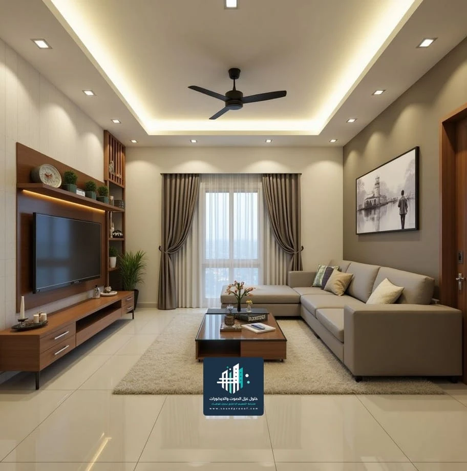 ديكور شاشة تلفاز الاحساء